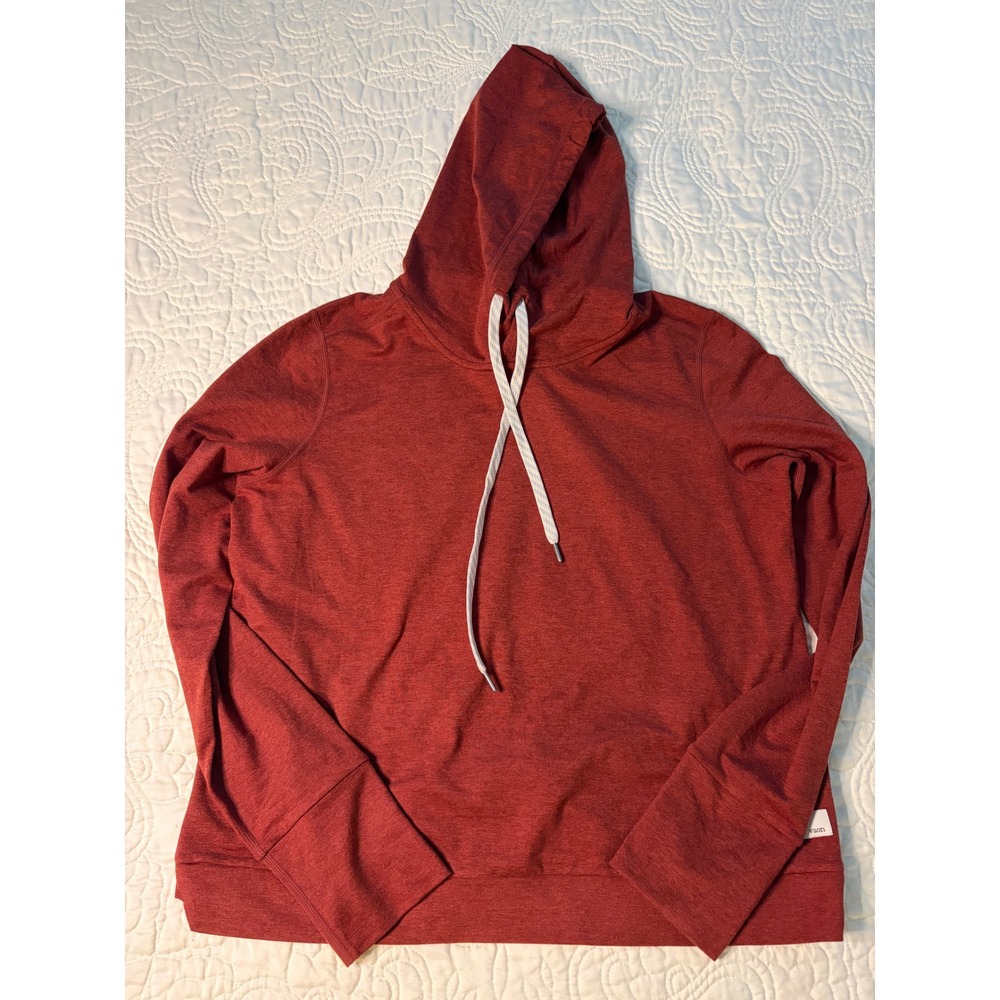 Vuori Halo Essential Hoodie Womens Small Red Heather DreamKnit Pullover VW208